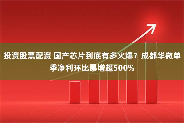 投资股票配资 国产芯片到底有多火爆？成都华微单季净利环比暴增超500%